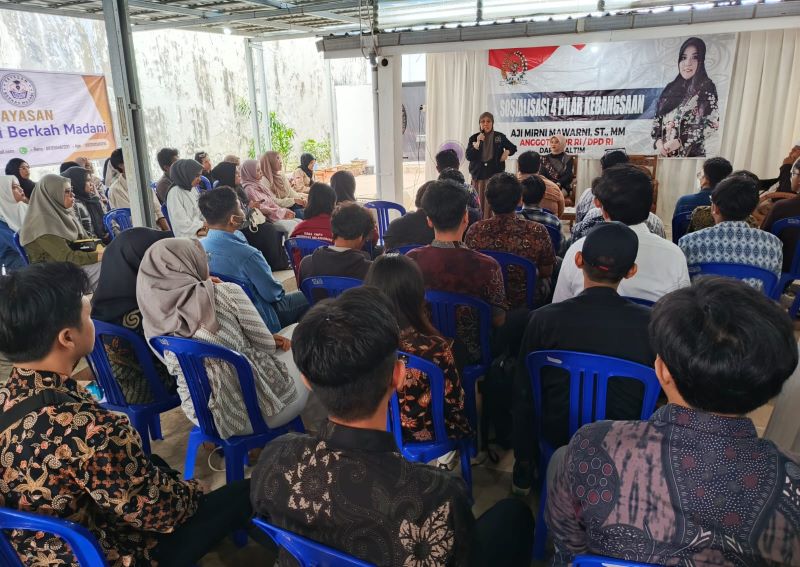 Sosialisasi 4 Pilar Kebangsaan, Anggota DPD RI Aji Mirni Mawarni Tekankan Pentingnya Adab