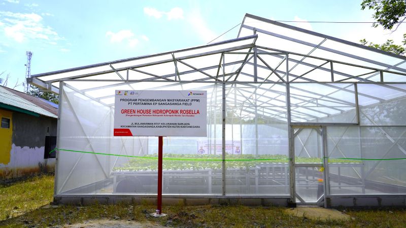 PT Pertamina EP Sangasanga Field Fasilitasi Pendirian Green House Hidroponik