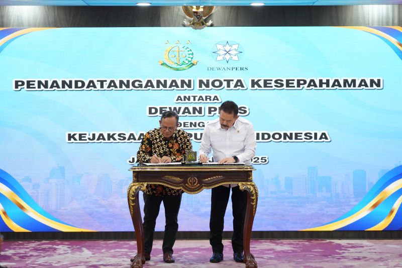 Kejaksaan RI dan Dewan Pers Tandatangani Nota Kesepahaman Terkait Penegakan Hukum dan Kemerdekaan Pers