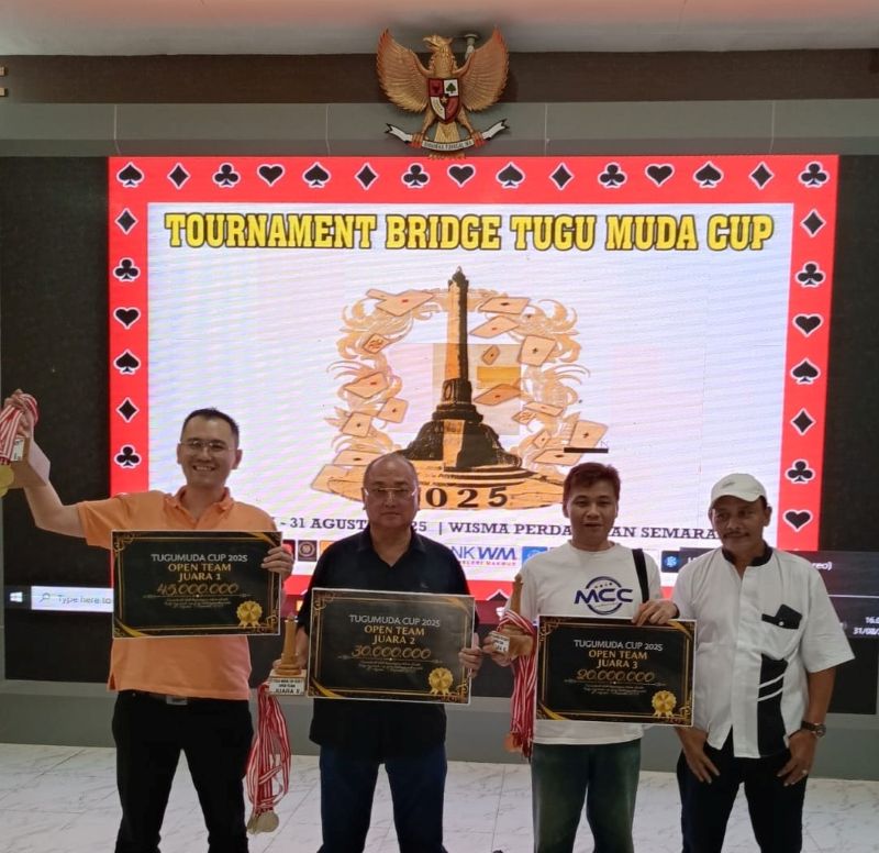 Climanusa Juara Turnamen Bridge Tugu Muda Cup di Semarang